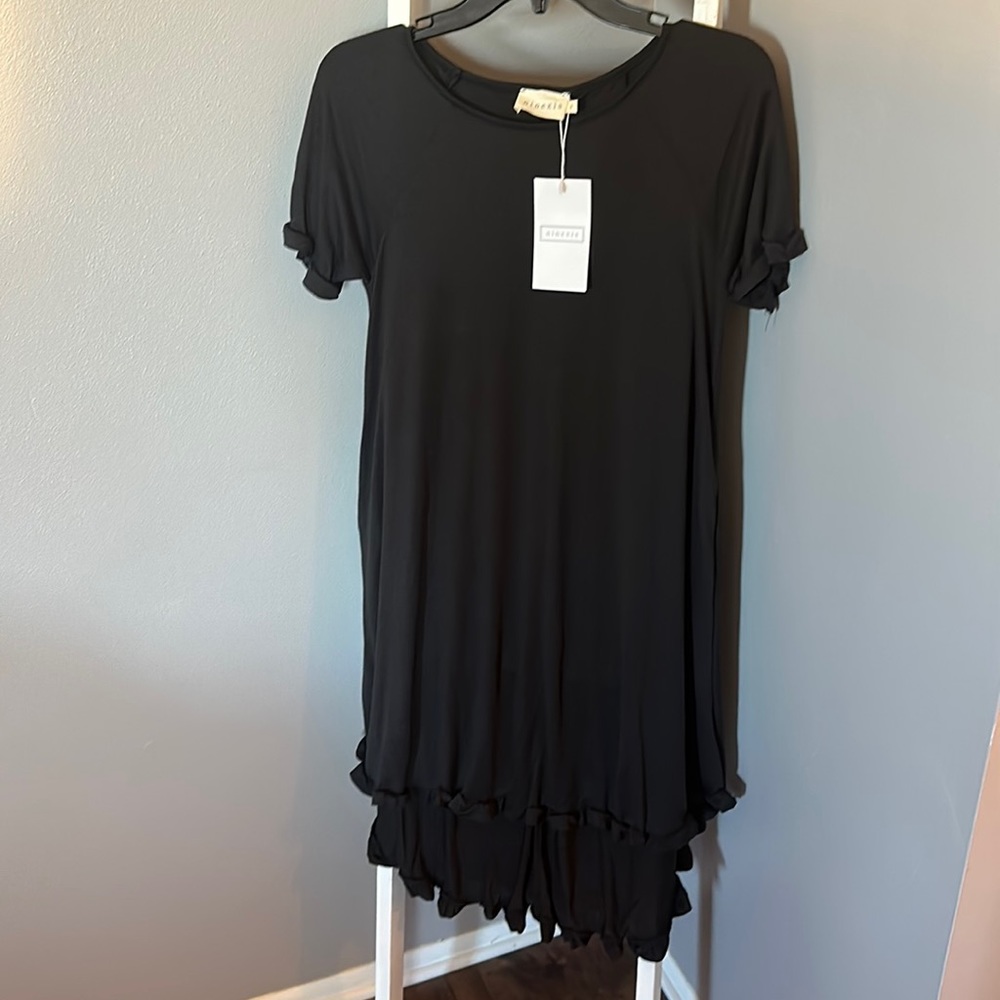 Black Hi-Lo casual dress